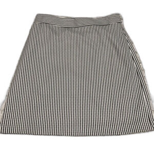 Ann Taylor factory blue stripe skirt with lining side zipper size 6